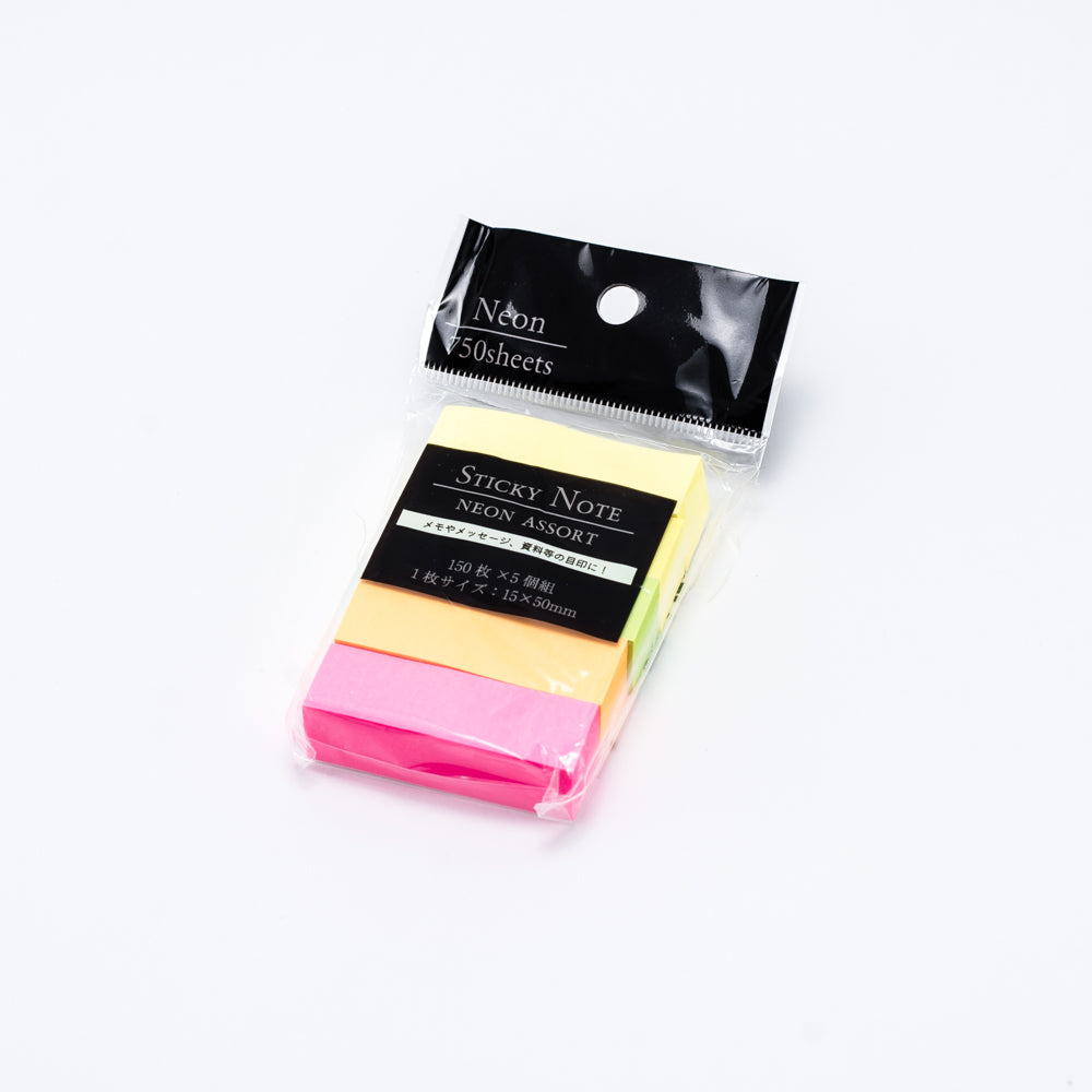 5-Color Neon Sticky Notes (5 x 150 sh)