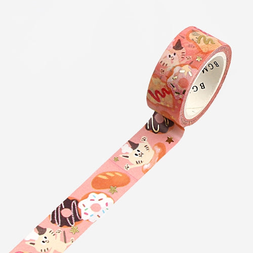 BGM Cat Sweet Bread Masking Tape