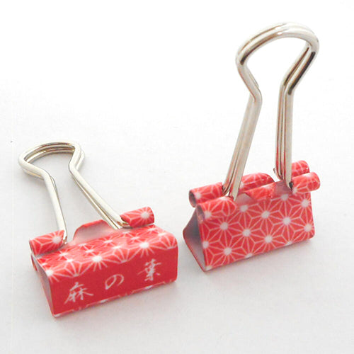 Velos Binder Clip Japanese Pattern 10pc