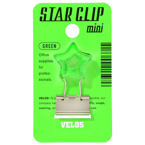 Velos Binder Clip Star Clip Mini Blue - Green