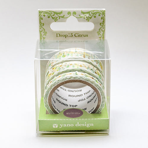 Round Top Masking Tape Yano Design Masking Feminine Drop: Citrus