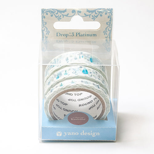 Round Top Masking Tape Yano Design Masking Feminine Drop: Platinum