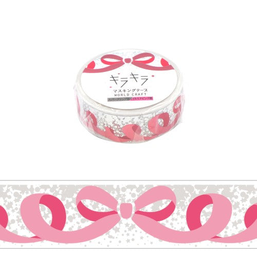 World Craft Glittery Bow Masking Tape KRMT15-064