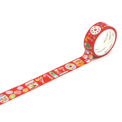 World Craft Glittery Snack Masking Tape KRMT15-071