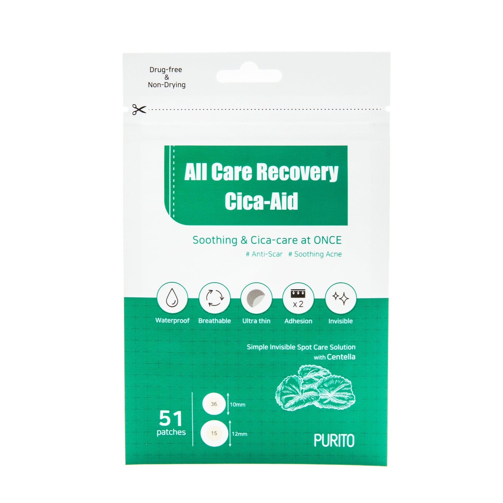 Purito All Care Recovery Cica-Aid 51 Patches