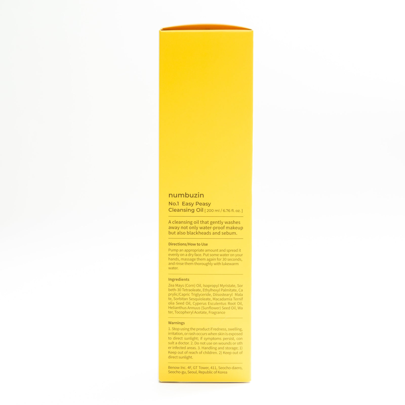 Numbuzin No.1 Easy Peasy Cleansing Oil 200ml