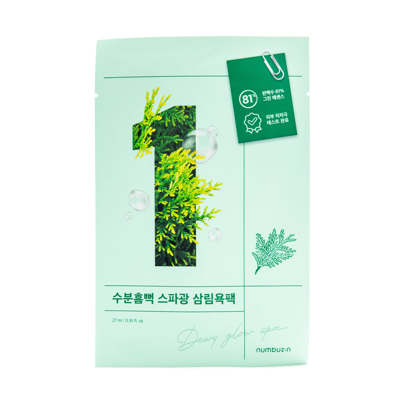 numbuzin No.1 Dewy Glow Spa Sheet Mask - 1 PC